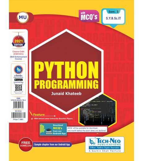 Python Pragramming Sem 3 SYBSc IT tech-Neo Publication B.Sc IT Sem 3 - SchoolChamp.net