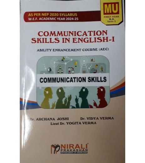 Communication Skill in English-1  F.Y.B.A. Semester 1 Nirali Prakashan | NEP 2020