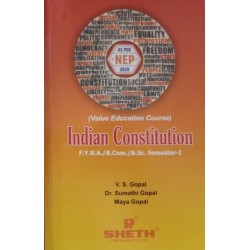 Indian Constitution F.Y.B.A,B.Sc, B.com. Semester 1 Sheth