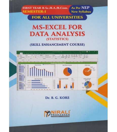 MS Excel for Data Analysis  F.Y.B.A/B.Sc/B.Com. Semester 1 Nirali Prakashan | NEP 2020