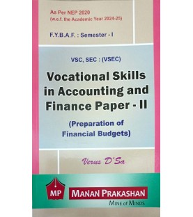 Vocational Skills in Accounting and Finance Paper -2  FYBAF Sem 1 Manan Prakashan | NEP 2020 