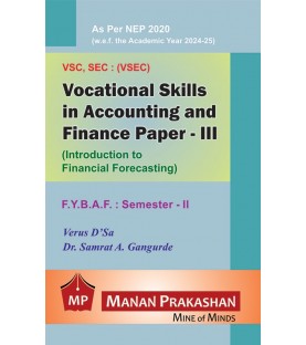 Vocational Skills in Accounting and Finance Paper -3  FYBAF Sem 2 Manan Prakashan | NEP 2020 