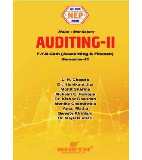 Auditing-II  FYBAF Sem 2 Sheth Publication BAF Sem 2 - SchoolChamp.net