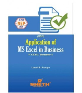 Application of MS Excel in Business FYBBI Sem 1 Sheth Publication |  NEP 2020