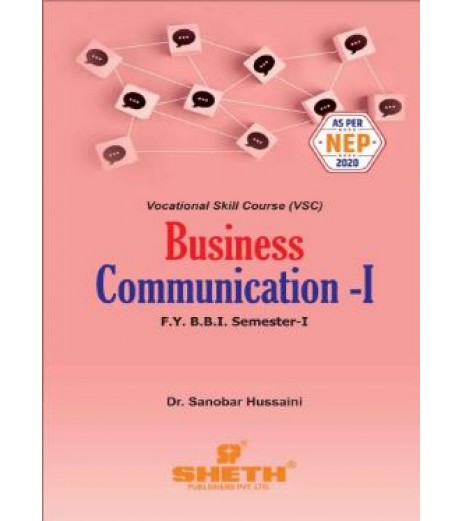 Business Communication -1 FYBBI Sem 1 Sheth Publication |  NEP 2020