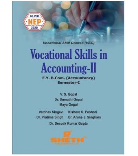 Vocational Skills in Accounting and Finance Paper -II  FYBcom Sem 1 Sheth Publication | NEP 2020