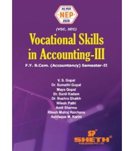 Vocational Skills in Accounting - III FYBcom Sem 2 Sheth Publication | NEP 2020