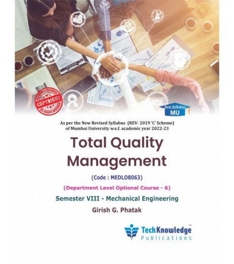 Total Quality Management Sem 8 Mechanical Engineering  Techknowledge Publication | Mumbai University