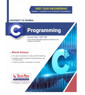 C Programming First Year Sem 1 Engineering  Techneo Publication | Mumbai University 