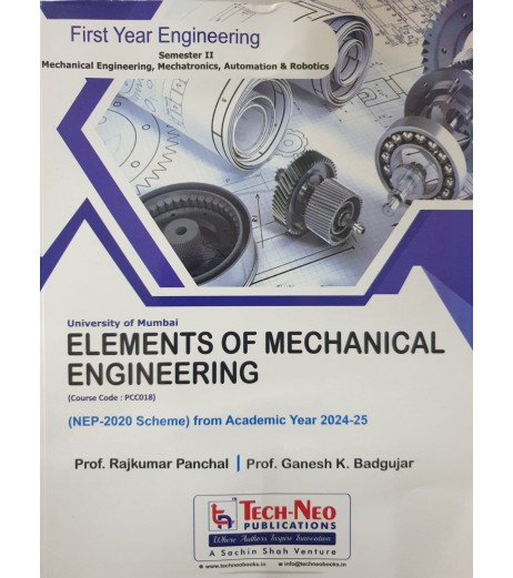 Elements of Mechanical Engineering First Year Sem 2  Engineering Techneo Publication | Mumbai University