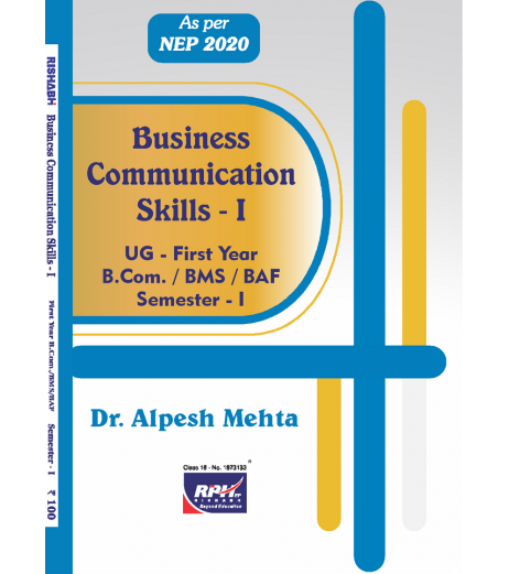 Business Communication Skills-I FYBcom FYBMS,FYBAF Sem 1Rishabh Publication| NEP 2020