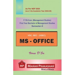 MS-Office FYBMS Sem 2 Manan Prakashan | NEP 2020