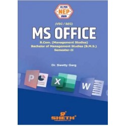 MS Office FYBMS Sem 2 Sheth Publication | NEP 2020