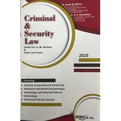 Aarti Publication Criminal and Security Law  by Dr.Avani