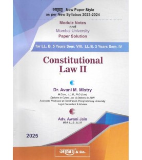 Aarti Constitutional Law -II Paper Solution FYBSL and FYLLB  Sem 4 by Dr. Avani M. Mistry | Mumbai University