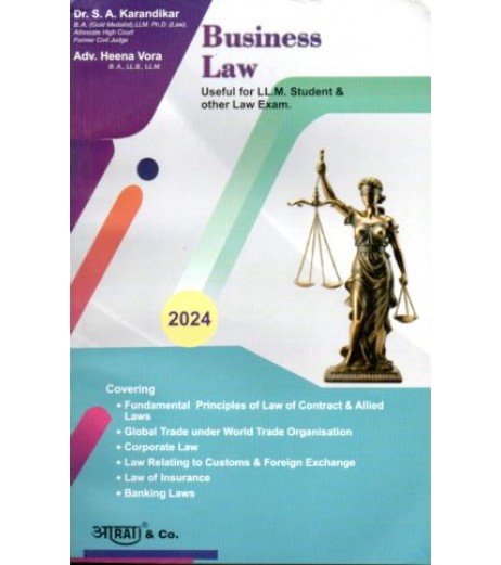 Aarti Publication Business Law by Dr. S. A. Karandikar For LLM Students