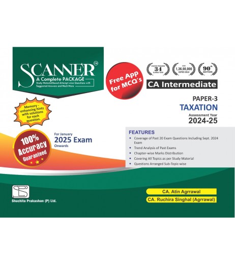 Scanner CA Inter Group I New Syllabus Paper-3 Taxation | Latest Edition