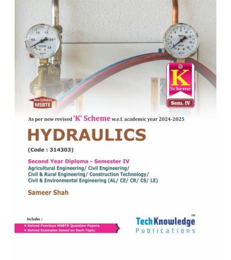 Hydraulics MSBTE Sem 4 Civil Engineering Diploma | Tech-Knowledge Publication