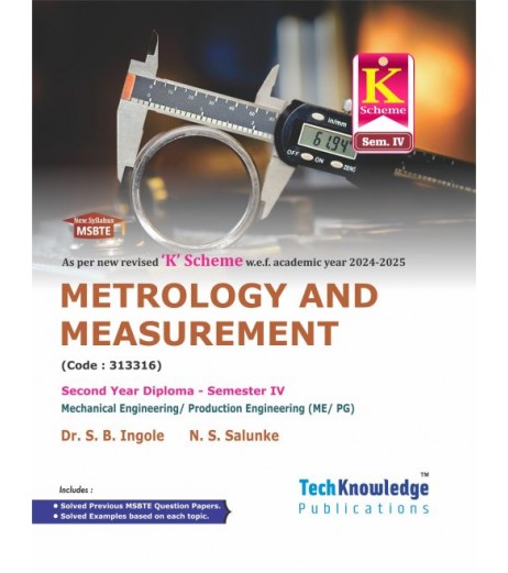 Metrology And Measurement MSBTE  Sem 4 Mechanical Engineering Diploma | Tech-knowledge Publication