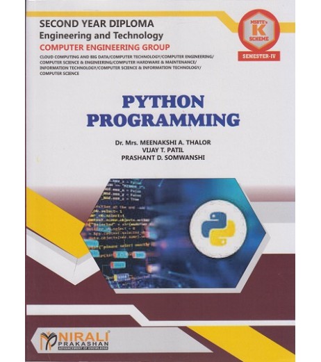 Nirali Python Programming MSBTE Second Year Diploma Sem 4 Computer & It Engineering