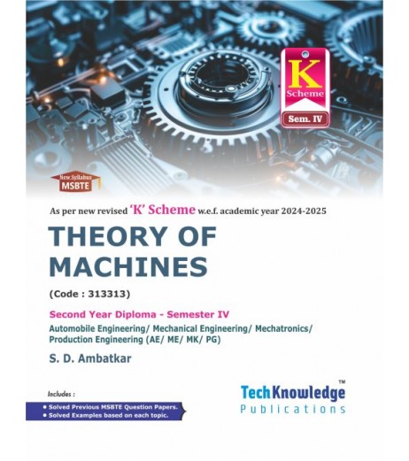 Theory Of Machines MSBTE Diploma Sem 4 Mechanical Engineering | Tech-Knowledge Publication