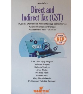 Direct and Indirect Tax  M.Com Sem 2 NEP 2020 Sheth Publication