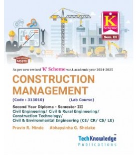 Construction Management MSBTE K Scheme Diploma Sem 3 Civil Engineering | Techknowledge Publication 