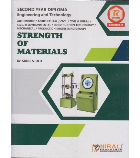 Nirali Strength Of Materials MSBTE Second Year Diploma Sem 3 Civil Engineering