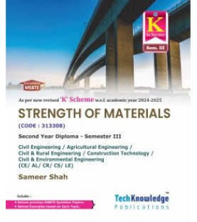 Strength of Materials MSBTE K Scheme Diploma Sem 3 Civil Engineering | Techknowledge Publication 