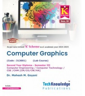 Computer Graphics MSBTE K Scheme Diploma Sem 3 Computer Engineering| TechKnowledge Publications.