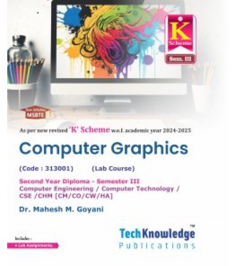 Computer Graphics MSBTE K Scheme Diploma Sem 3 Computer Engineering| TechKnowledge Publications.