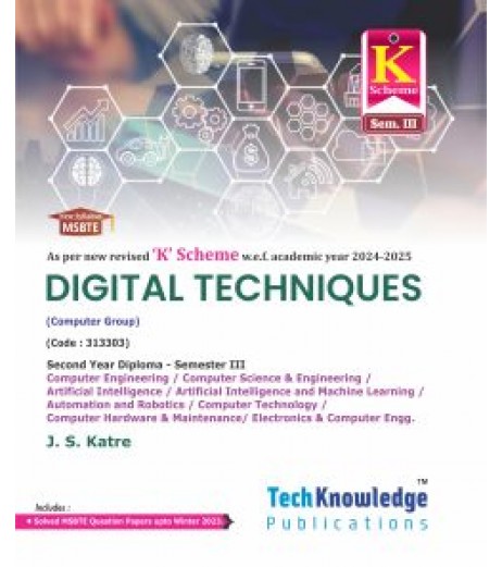 Digital Techniques MSBTE K Scheme Diploma Sem 3 Computer Engineering| TechKnowledge Publications.