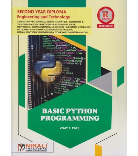 Nirali Basic Python Programming  MSBTE K Scheme Second Year Diploma Sem 3 E &TC , Electronics Engineering
