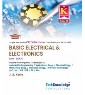 Basic Electrical And Electronics MSBTE Second Year Sem 3 Mechanical Engineering Diploma Tech-knowledge Publication