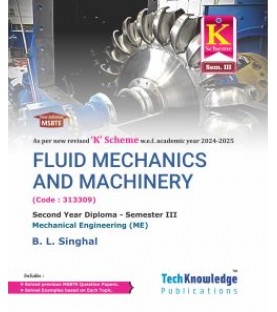 Fluid Mechanics and Machinery MSBTE K Scheme Diploma Sem 3 Mechanical Engineering | Techknowledge Publication 