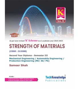 Strength of Materials MSBTE K Scheme Diploma Sem 3 Mechanical / Automobile Engineering | Techknowledge Publication 