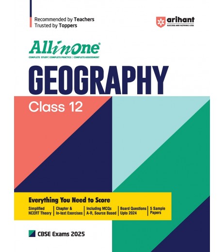 Arihant Publication All in one Geography Guide for Class 12 for CBSE examination 2025
