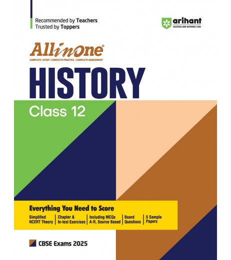 Arihant Publication All in One History Guide for Class 12 for CBSE examination 2025