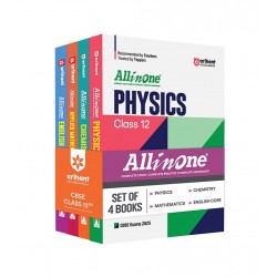 All In One Guide for CBSE Class 12 Set of 4 Books PCM,