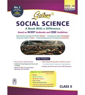 Golden Social Science: (With Sample Papers) A book with a Difference for Class- 10