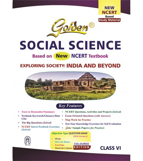 Golden Social Science Exploring Society  -India and Beyond Guide Class 6 | latest Edition