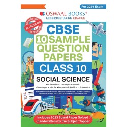 Oswaal CBSE Sample Question Paper Class 10 Social Science |