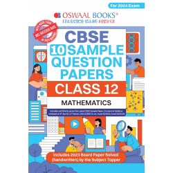 Oswaal CBSE Sample Question Papers Class 12 Mathematics |