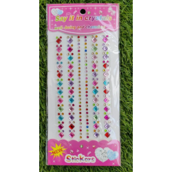 Multicolour Crystal Stickers Deco.-2 Qty