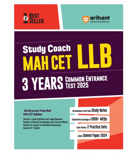 Arihant Study Coach MAH-CET LLB 3 Years Entrance Test 2025 