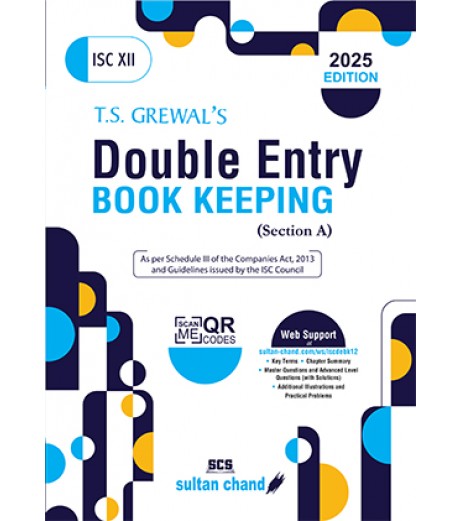 T S Grewals Double Entry Book Keeping ISC Class 12 Section A | Latest Edition