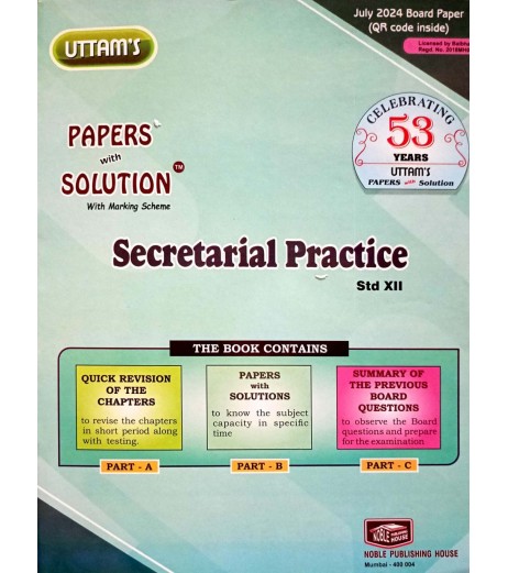 Uttams Paper Solution Std 12 Secretarial Practices Commerce - SchoolChamp.net