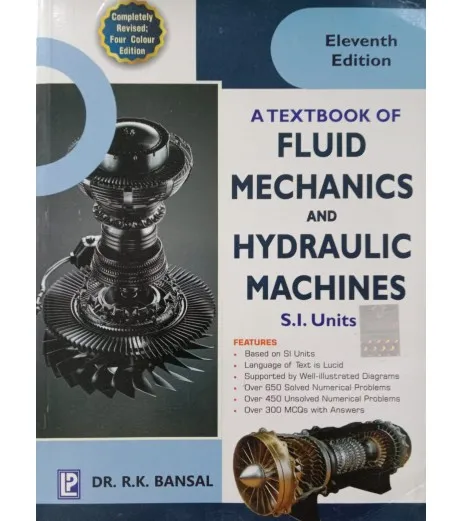 R.K. Bansal Fluid Mechanics And Hydraulic Machines Textbook 2023-24 Edition