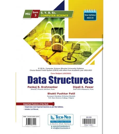 Data Structure Sem 3 SyBSc-Computer Science Tech-Neo|Latest Edition ...