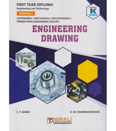 Engineering Drawing K Scheme MSBTE First Year Sem 2 Nirali Publication